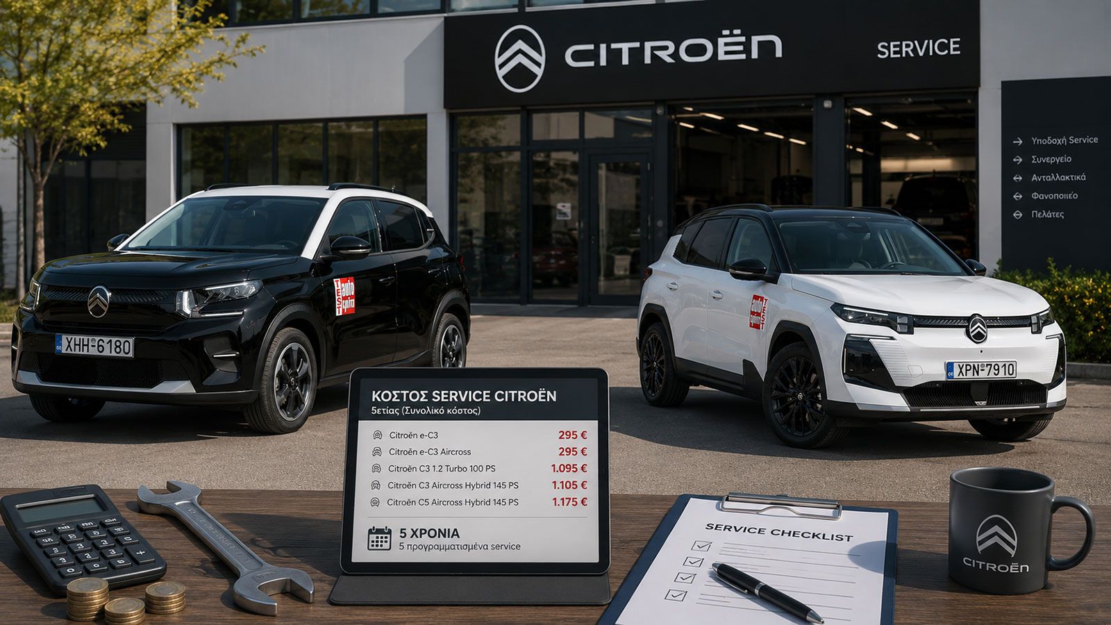 Πόσο κοστίζει το service των Citroen C3, C3 Aircross, C5 Aircross, e-C3 & C3 Aircross